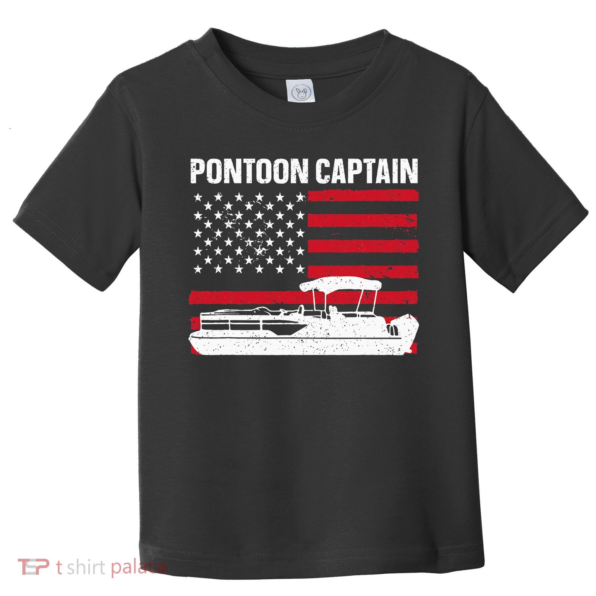 Cool Pontoon Captain Art Pontoon Boat Captain Toddler T-Shirt