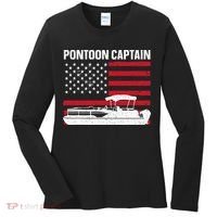 Cool Pontoon Captain Art Pontoon Boat Captain Women's Long Sleeve Shirt thumb 0