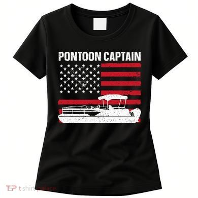 Cool Pontoon Captain Art Pontoon Boat Captain Women's T-Shirt