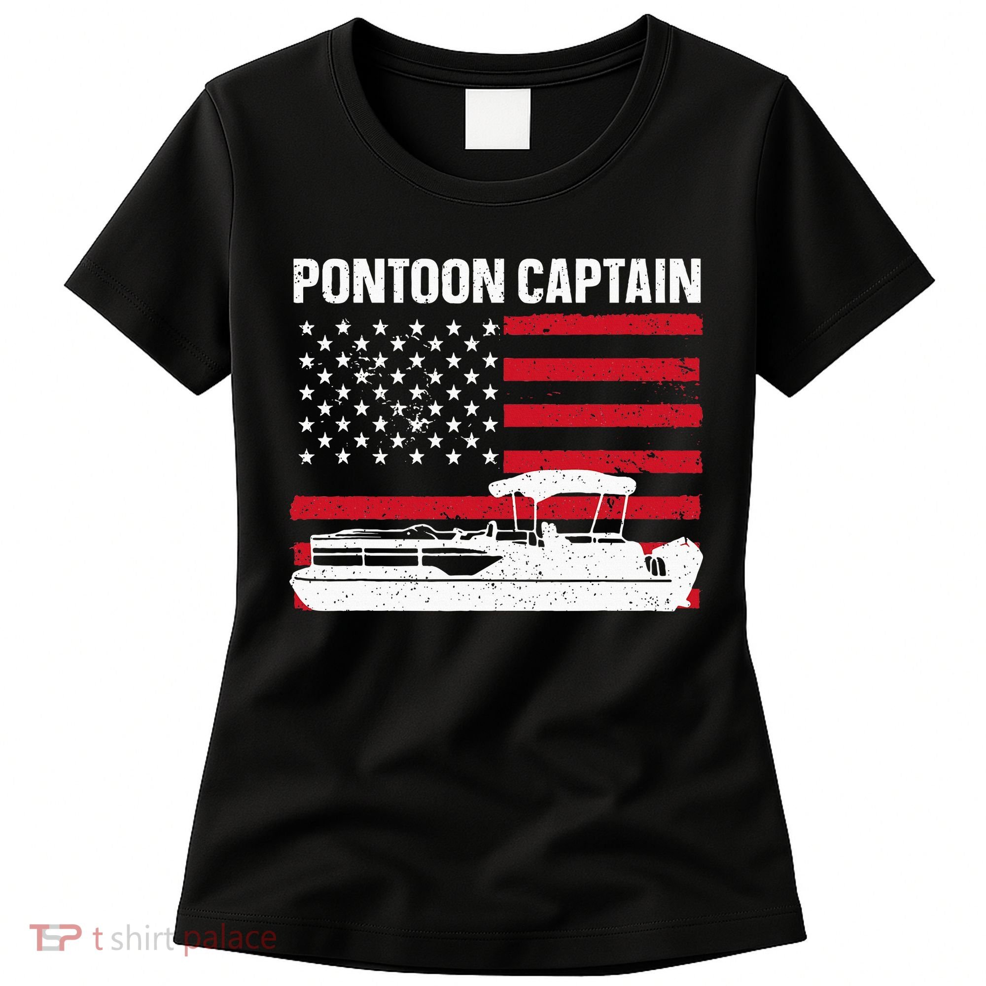 Cool Pontoon Captain Art Pontoon Boat Captain Women's T-Shirt