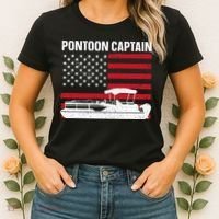 Cool Pontoon Captain Art Pontoon Boat Captain Women's T-Shirt thumb 2