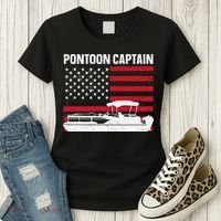 Cool Pontoon Captain Art Pontoon Boat Captain Women's T-Shirt thumb 3
