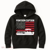 Cool Pontoon Captain Art Pontoon Boat Captain Kids Hoodie thumb 0