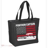 Cool Pontoon Captain Art Pontoon Boat Captain Tote Bag thumb 2