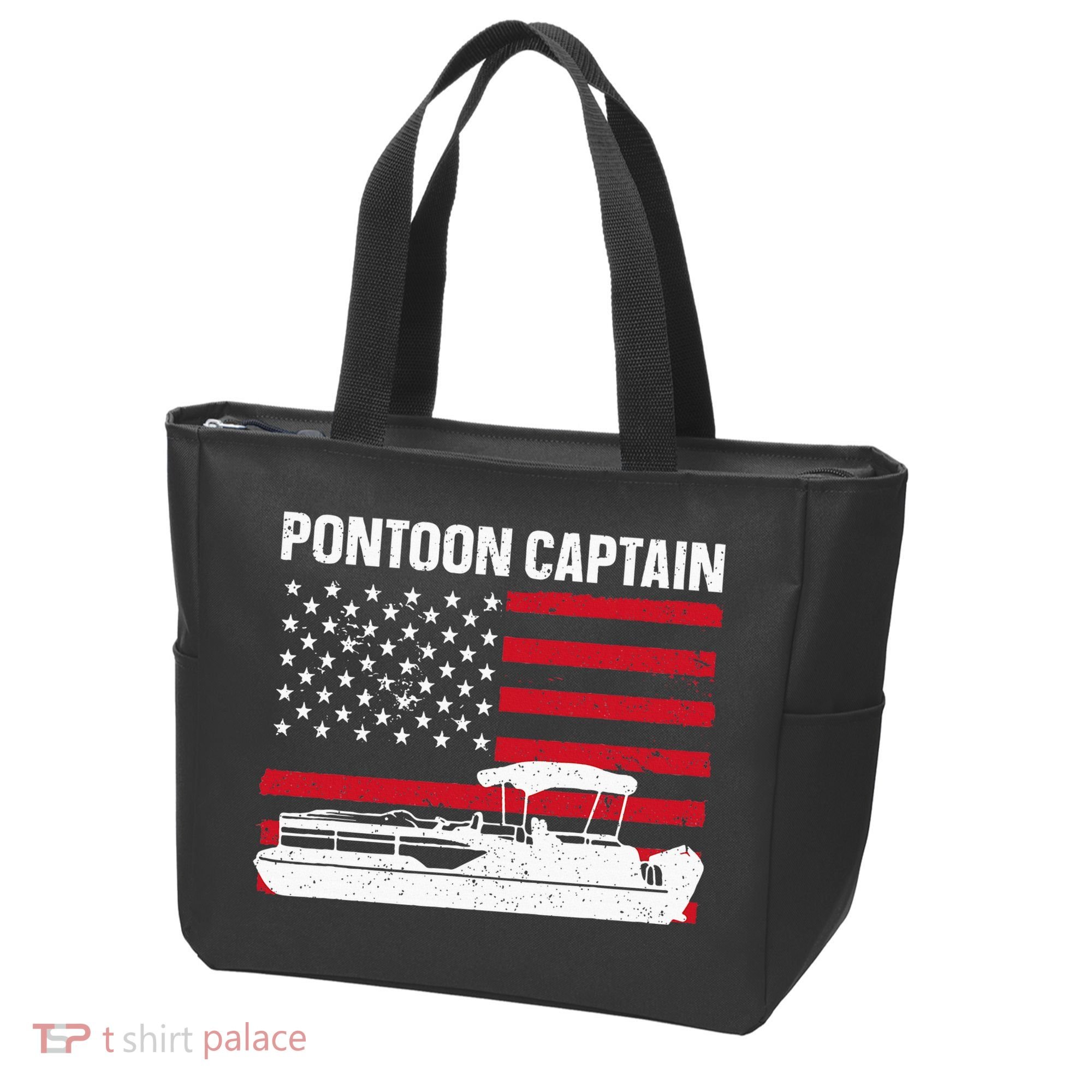 Cool Pontoon Captain Art Pontoon Boat Captain Tote Bag