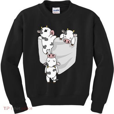 Cow Pocket Kids Sweatshirt