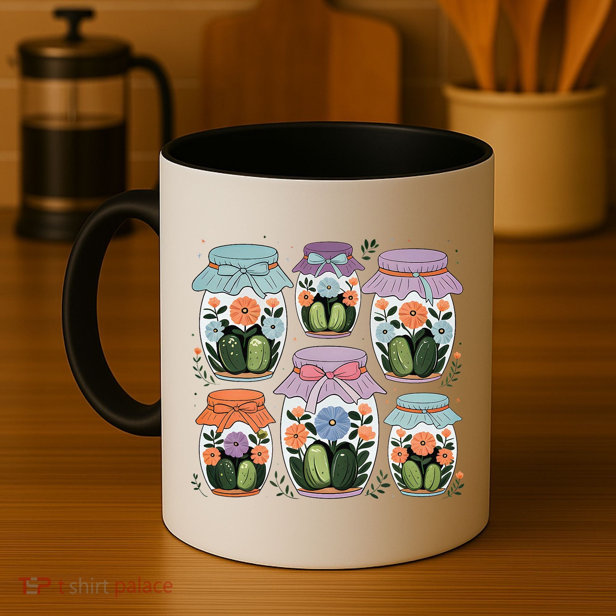 Canned Pickle Coquette Wildflower Canning Season Pickle Jar Coffee Mug