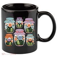 Canned Pickle Coquette Wildflower Canning Season Pickle Jar 11oz C Handle Ceramic Mug thumb 0