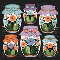 Canned Pickle Coquette Wildflower Canning Season Pickle Jar 11oz C Handle Ceramic Mug thumb 5