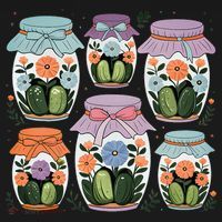 Canned Pickle Coquette Wildflower Canning Season Pickle Jar Baby Bodysuit thumb 2