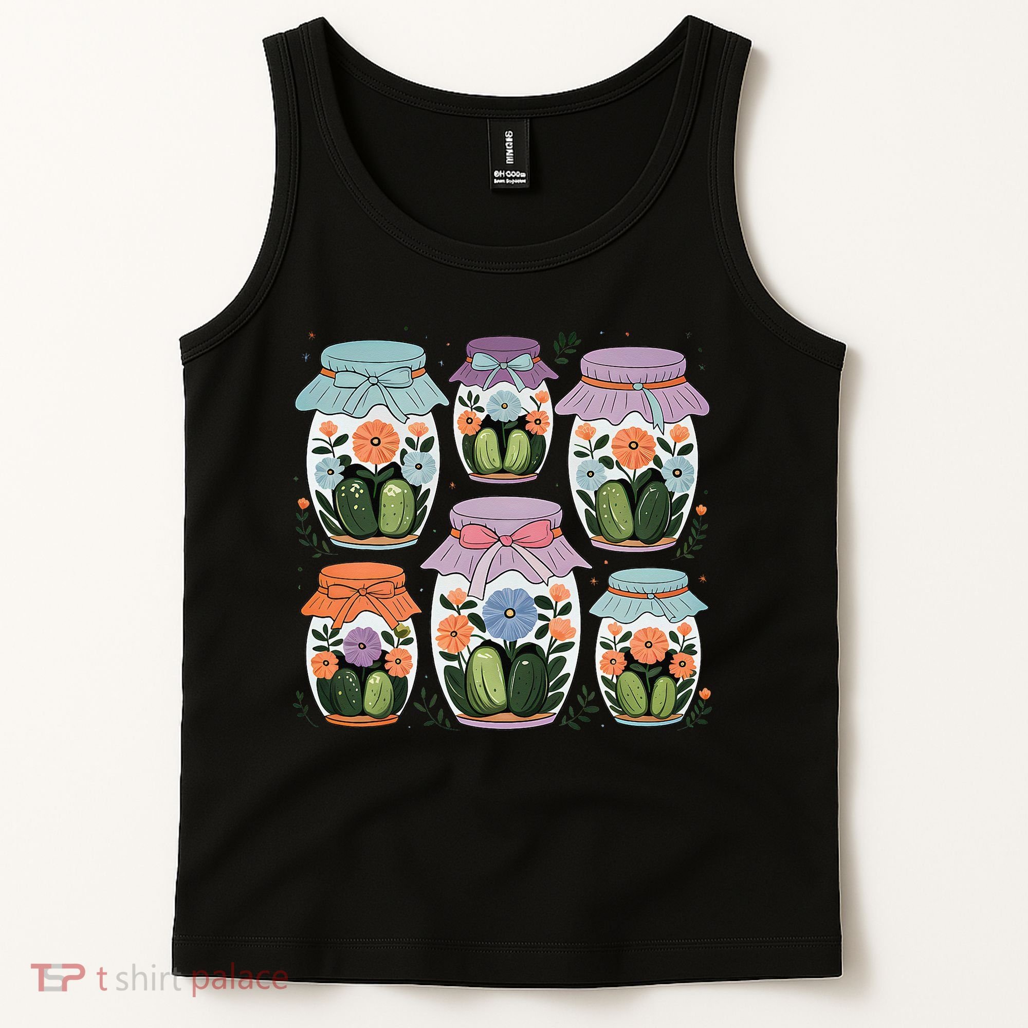 Canned Pickle Coquette Wildflower Canning Season Pickle Jar Tank Top