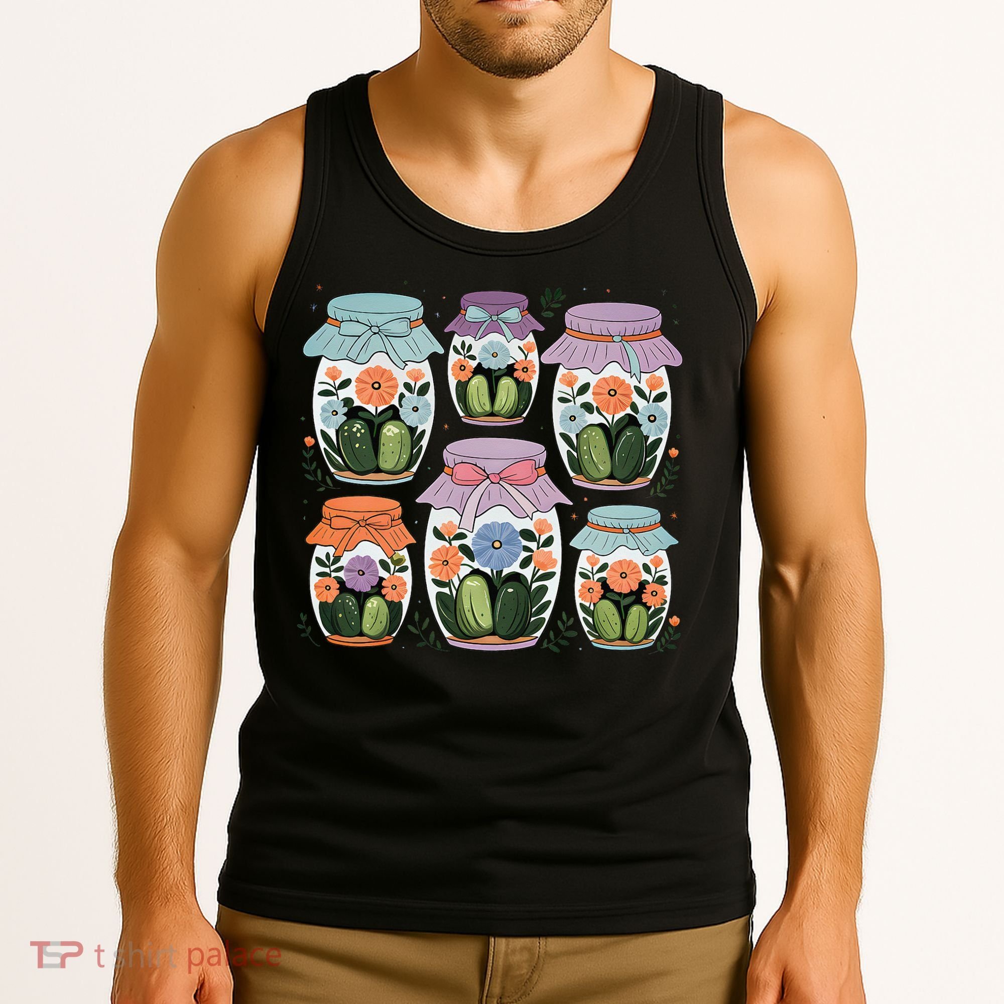 Canned Pickle Coquette Wildflower Canning Season Pickle Jar Tank Top