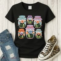 Canned Pickle Coquette Wildflower Canning Season Pickle Jar Women's T-Shirt thumb 3