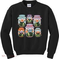 Canned Pickle Coquette Wildflower Canning Season Pickle Jar Kids Sweatshirt thumb 0
