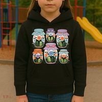Canned Pickle Coquette Wildflower Canning Season Pickle Jar Kids Hoodie thumb 3