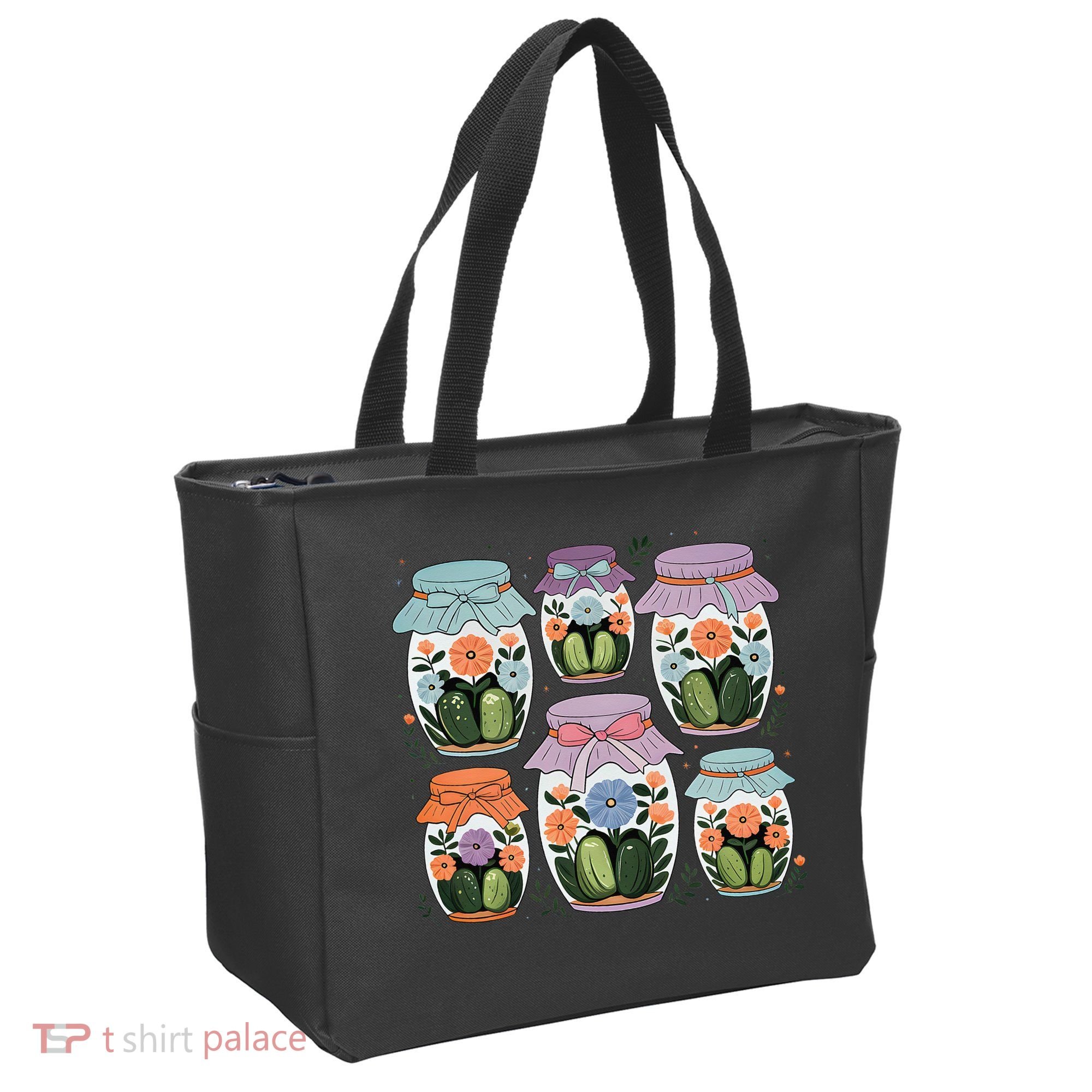 Canned Pickle Coquette Wildflower Canning Season Pickle Jar Tote Bag