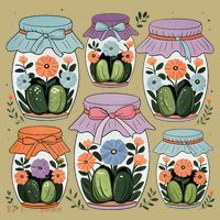 Canned Pickle Coquette Wildflower Canning Season Pickle Jar Long Sleeve Shirt thumb 2