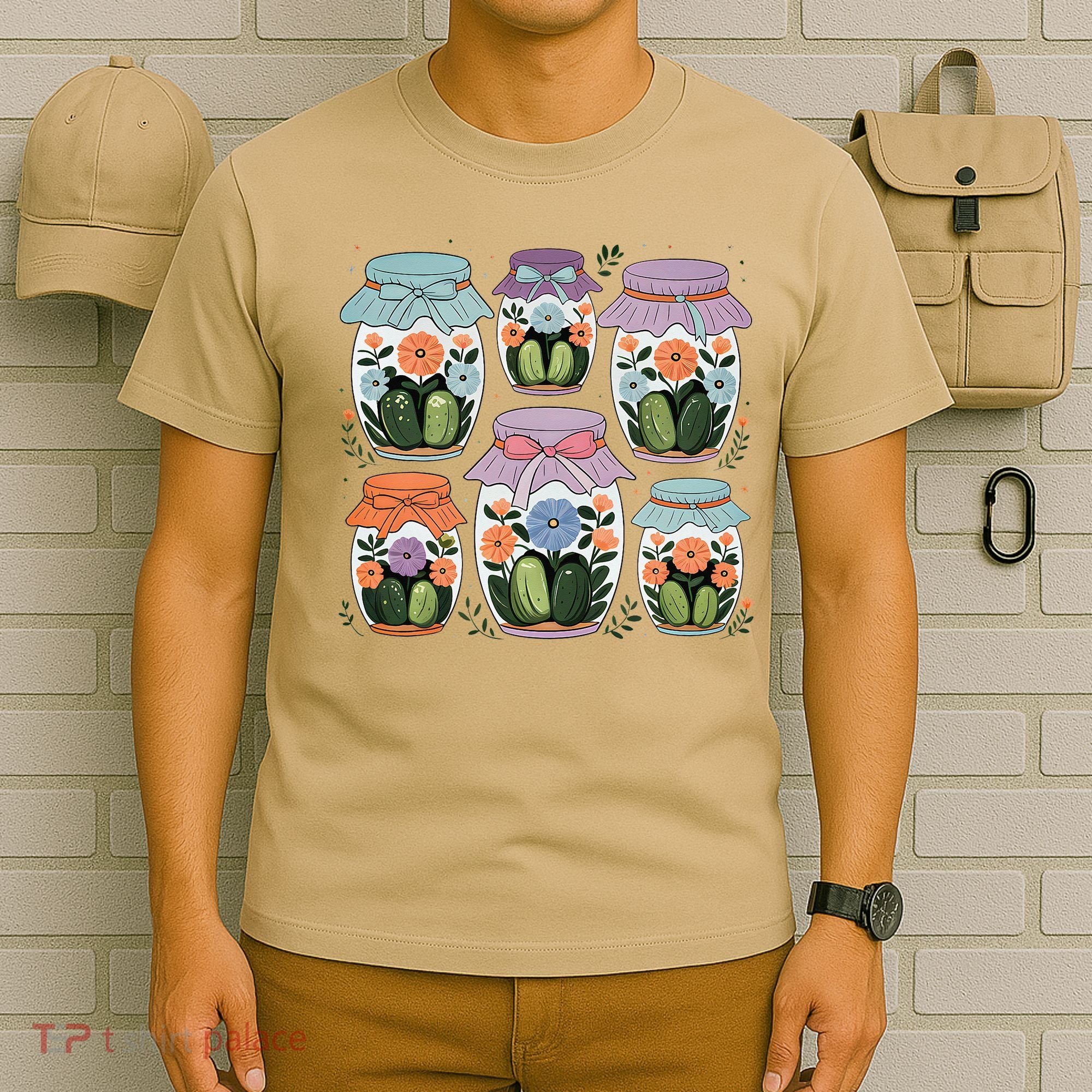 Canned Pickle Coquette Wildflower Canning Season Pickle Jar T-Shirt