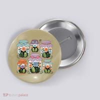 Canned Pickle Coquette Wildflower Canning Season Pickle Jar Button thumb 0