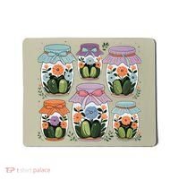 Canned Pickle Coquette Wildflower Canning Season Pickle Jar Mousepad thumb 0