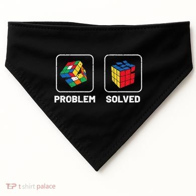 Competitive Puzzle Cube Problem Solved Speed Cubing USA-Made Doggie Bandana