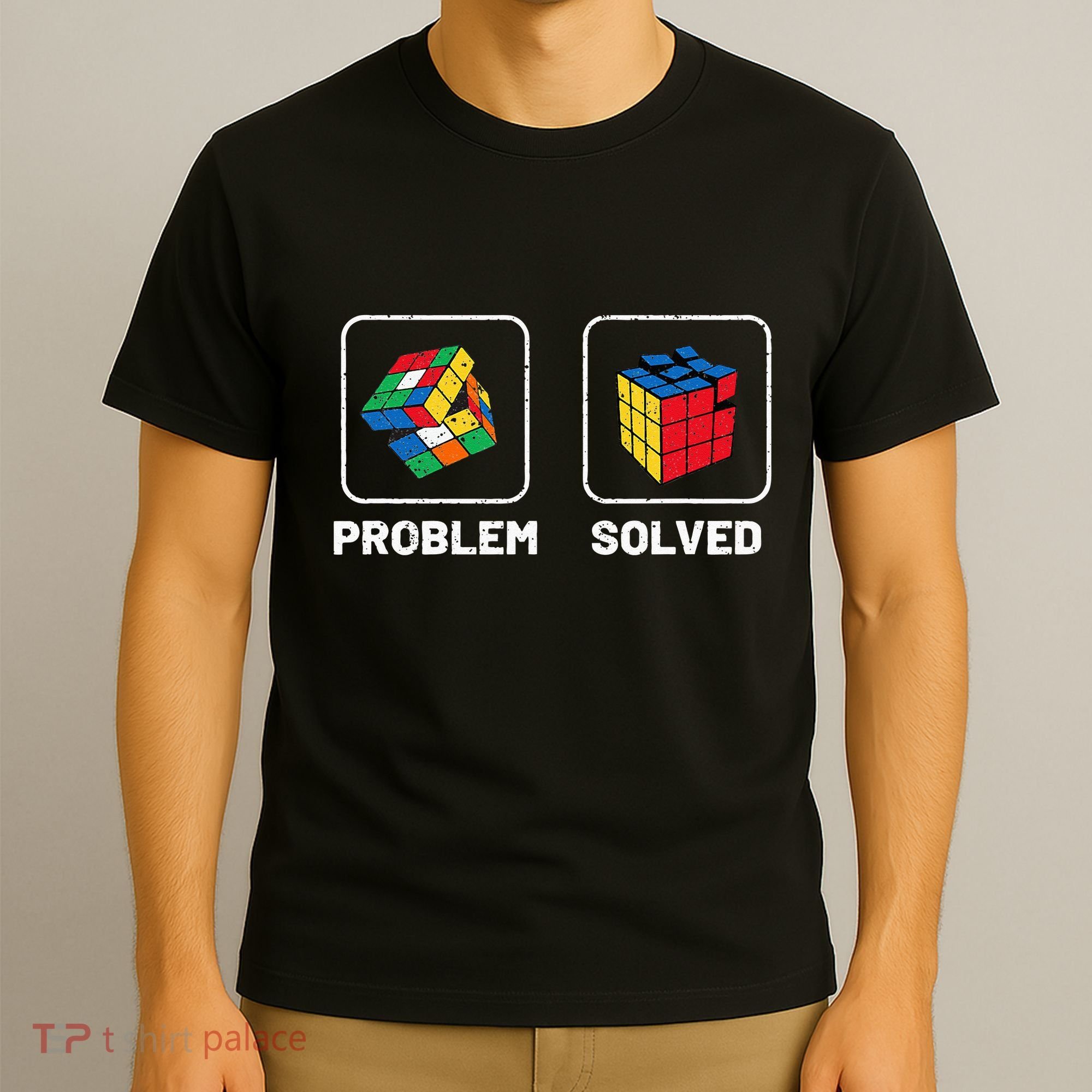 Competitive Puzzle Cube Problem Solved Speed Cubing T-Shirt