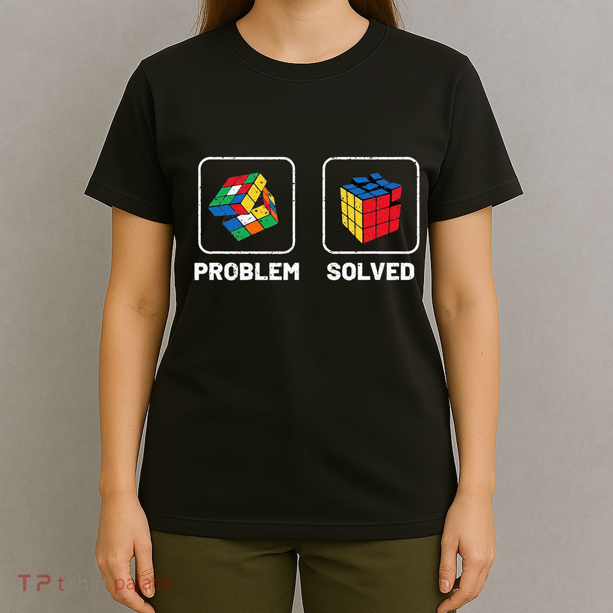 Competitive Puzzle Cube Problem Solved Speed Cubing T-Shirt