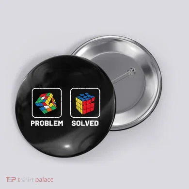 Competitive Puzzle Cube Problem Solved Speed Cubing Button