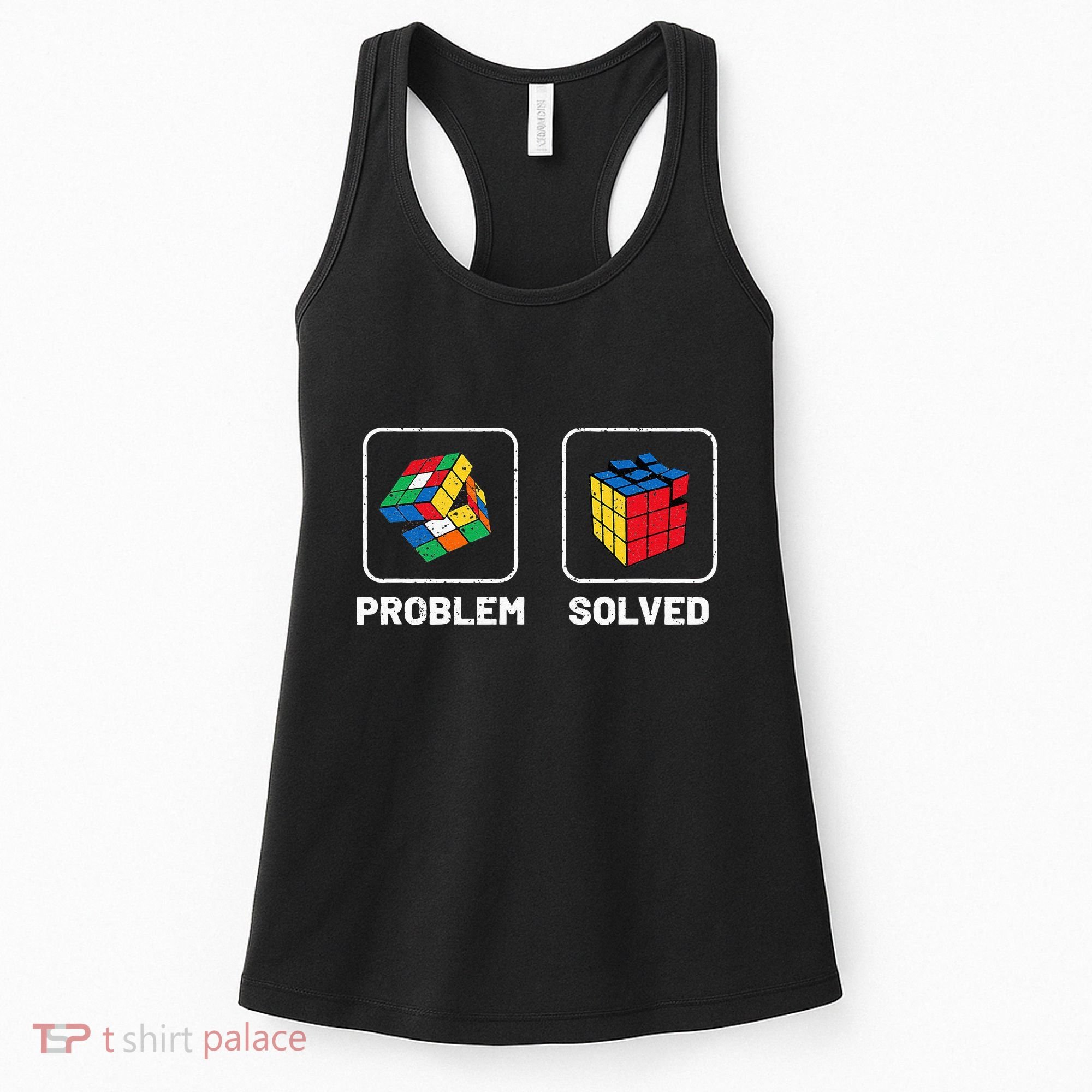 Competitive Puzzle Cube Problem Solved Speed Cubing Women's Tank Top