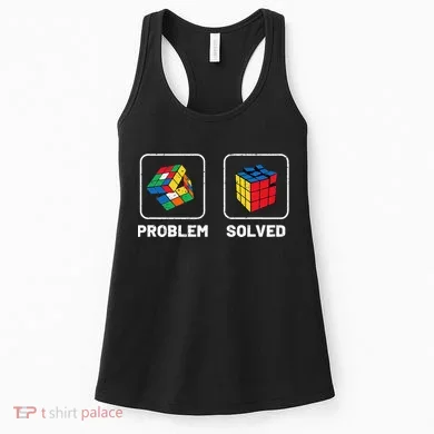 Competitive Puzzle Cube Problem Solved Speed Cubing Women's Tank Top