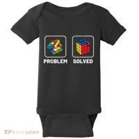Competitive Puzzle Cube Problem Solved Speed Cubing Baby Bodysuit thumb 0