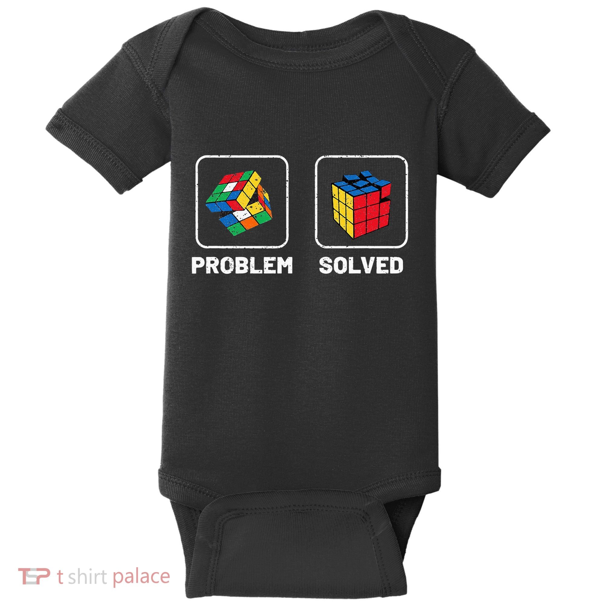 Competitive Puzzle Cube Problem Solved Speed Cubing Baby Bodysuit