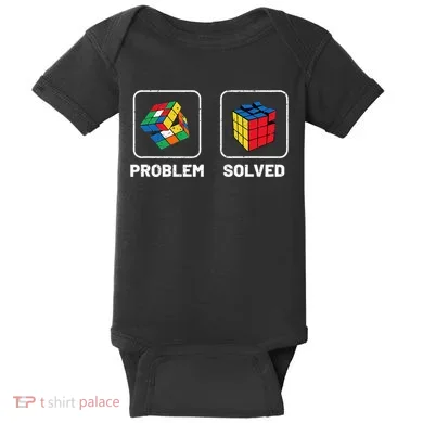 Competitive Puzzle Cube Problem Solved Speed Cubing Baby Bodysuit