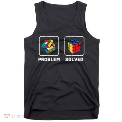 Competitive Puzzle Cube Problem Solved Speed Cubing Tank Top