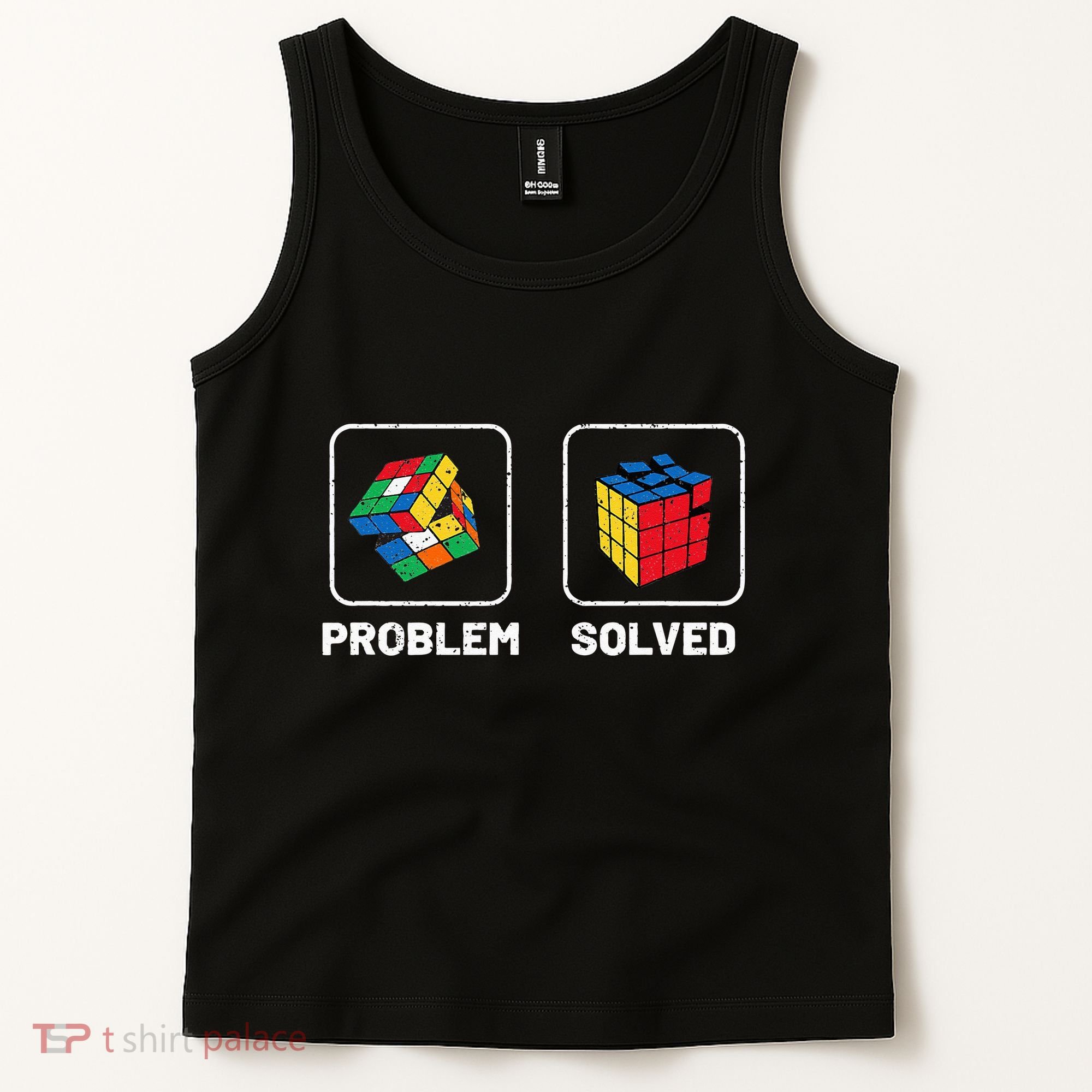 Competitive Puzzle Cube Problem Solved Speed Cubing Tank Top
