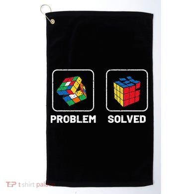 Competitive Puzzle Cube Problem Solved Speed Cubing Golf Towel