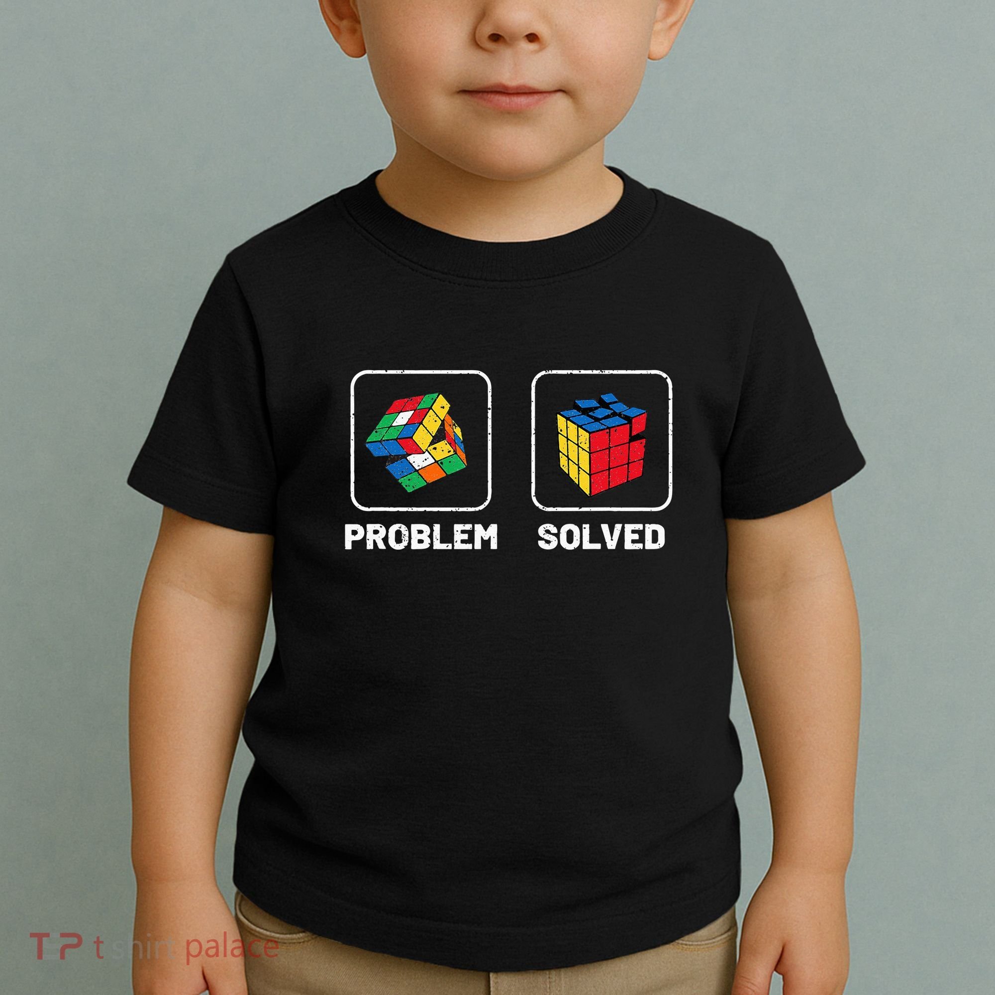 Competitive Puzzle Cube Problem Solved Speed Cubing Toddler T-Shirt