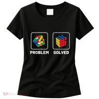 Competitive Puzzle Cube Problem Solved Speed Cubing Women's T-Shirt thumb 0