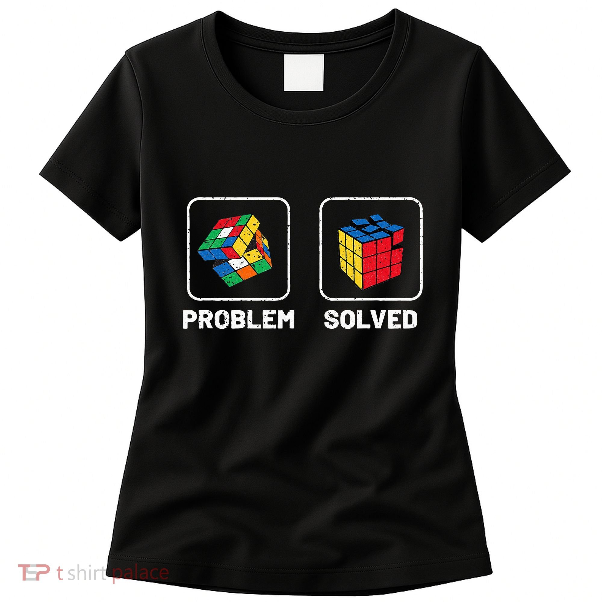 Competitive Puzzle Cube Problem Solved Speed Cubing Women's T-Shirt