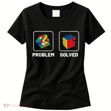 Competitive Puzzle Cube Problem Solved Speed Cubing Women's T-Shirt