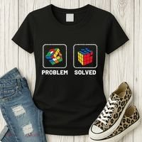 Competitive Puzzle Cube Problem Solved Speed Cubing Women's T-Shirt thumb 3