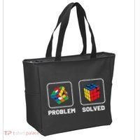 Competitive Puzzle Cube Problem Solved Speed Cubing Tote Bag thumb 2