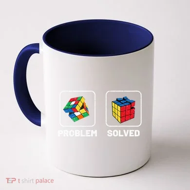 Competitive Puzzle Cube Problem Solved Speed Cubing Coffee Mug