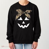 Cheetah Pumpkin Cute Halloween Women's Sweatshirt thumb 0