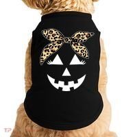 Cheetah Pumpkin Cute Halloween Doggie Tank thumb 0