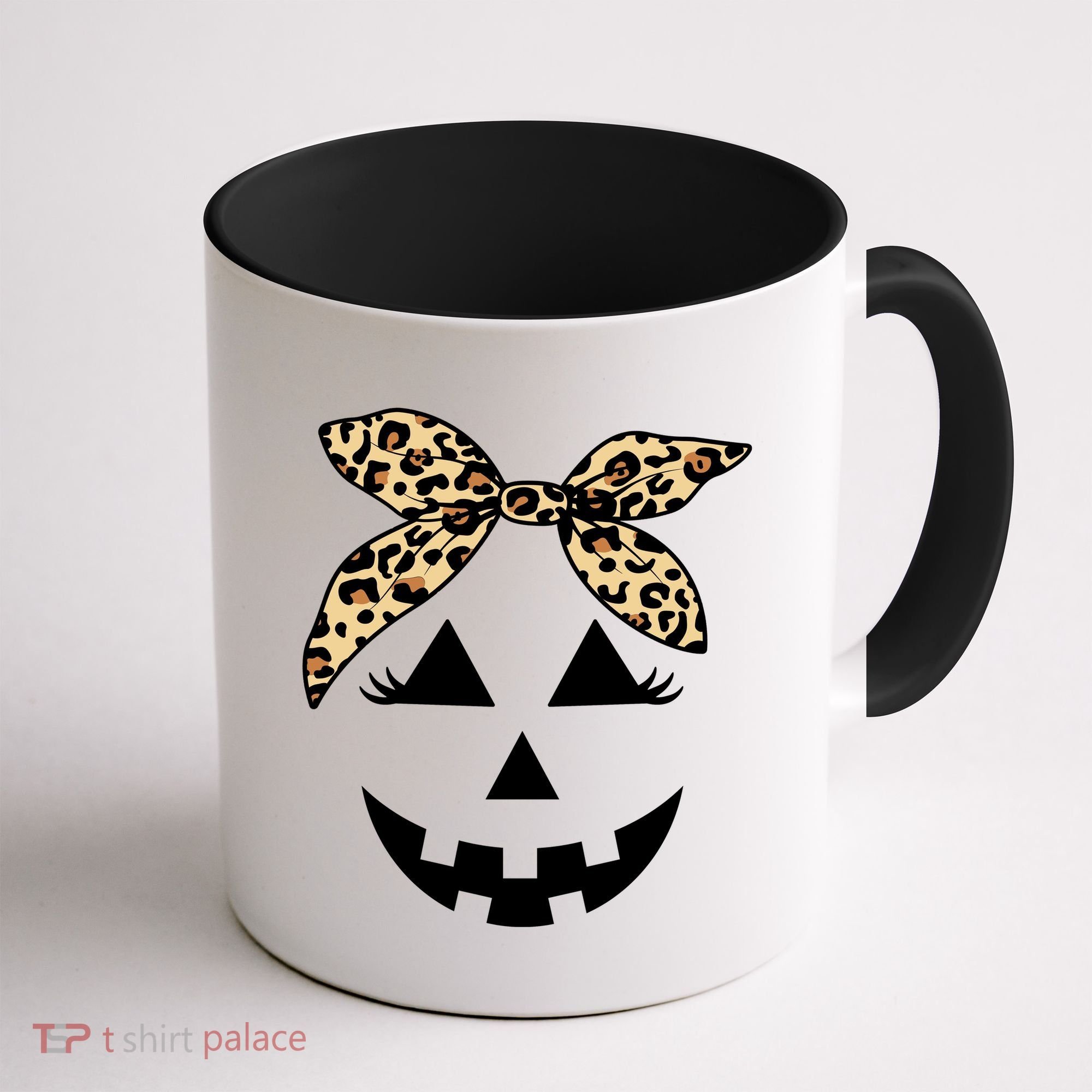 Cheetah Pumpkin Cute Halloween Coffee Mug