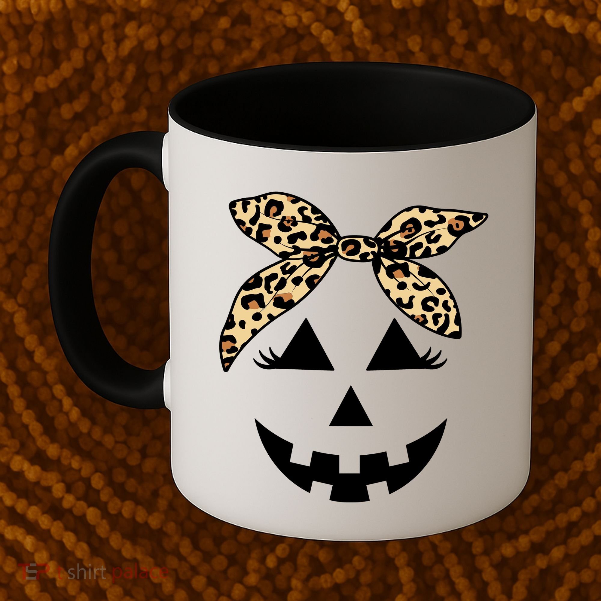 Cheetah Pumpkin Cute Halloween Coffee Mug