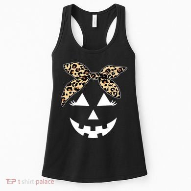 Cheetah Pumpkin Cute Halloween Women's Tank Top