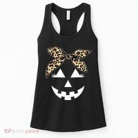 Cheetah Pumpkin Cute Halloween Women's Tank Top thumb 0