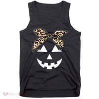Cheetah Pumpkin Cute Halloween Tank Top thumb 0